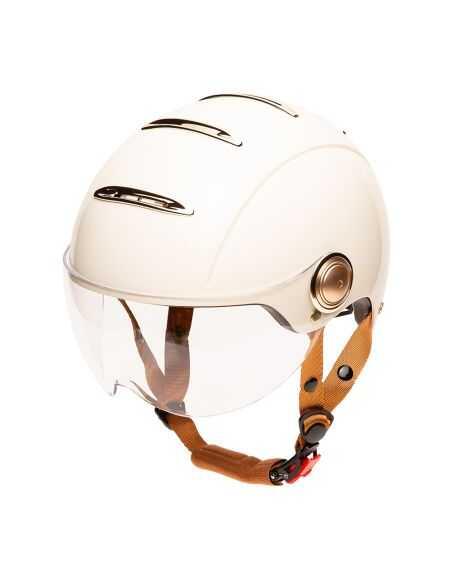 Casque jet ajustable Tandem Light Creme 3/4