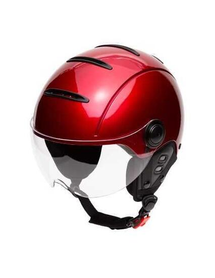 Casque jet vintage ajustable Tandem Cherry