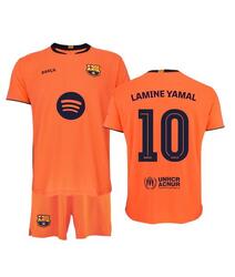 Kit Junior FC Barcelone Third 2025/26 Lamine Yamal N°10 Orange