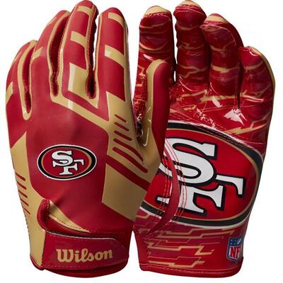 Wilson jeugd nfl stretch fit handschoenen team san francisco 49ers