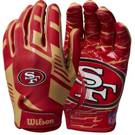 Wilson Youth NFL Stretch Fit Gloves Team San Francisco 49ers