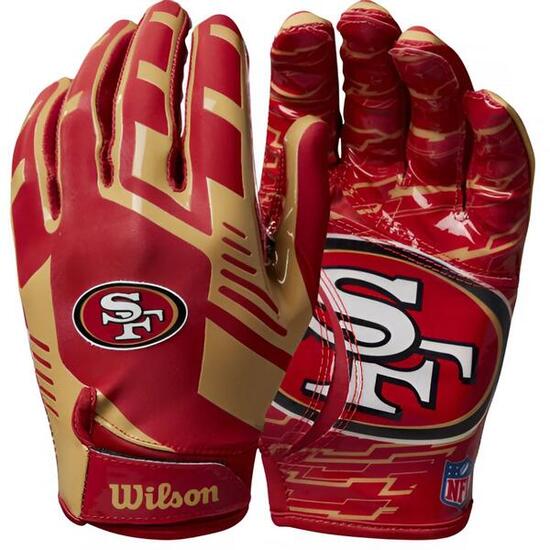 Wilson Youth NFL Stretch Fit Gloves Team San Francisco 49ers