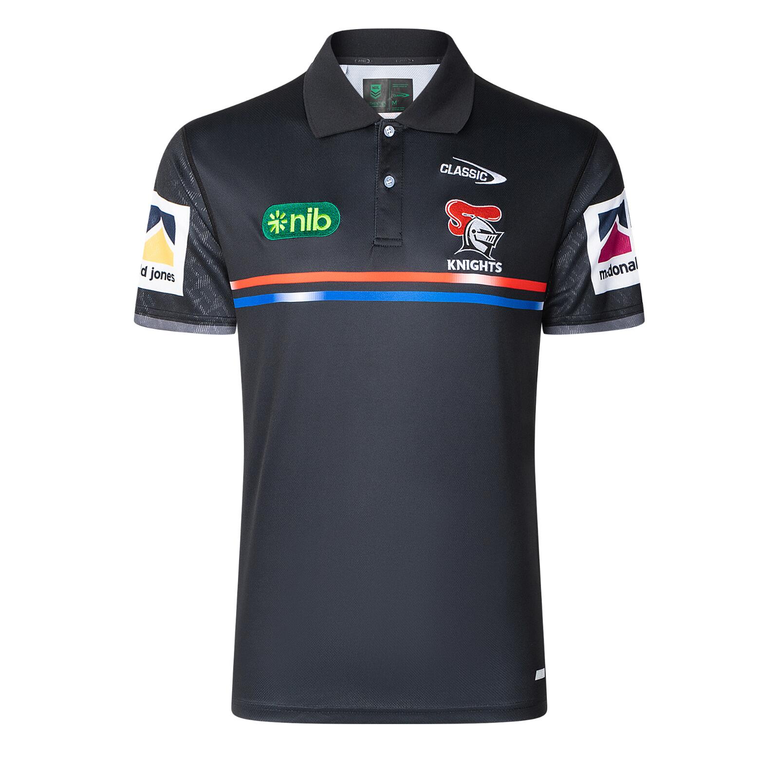NRL 2025 Media Polo Shirt - Newcastle Knights - Adult - Mens