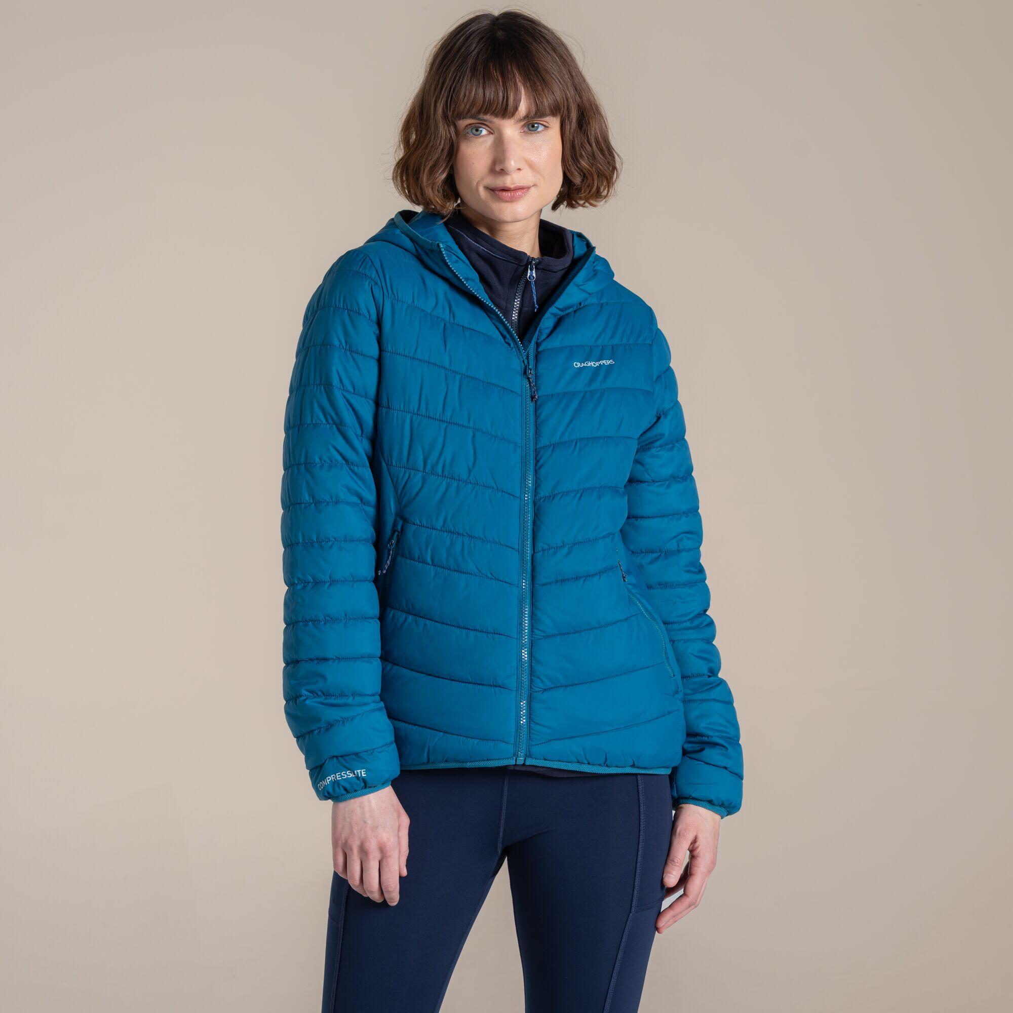 Craghoppers - Veste Compresslite Ix Isolante À Capuche Pour Femme - Doudoune Synthétique - Bleu - Decathlon