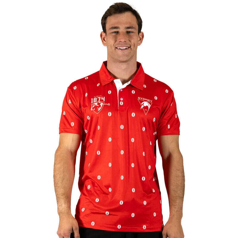 AFL 'Mulligan' Golf Polo - Sydney Swans - Adult - Mens - Polo