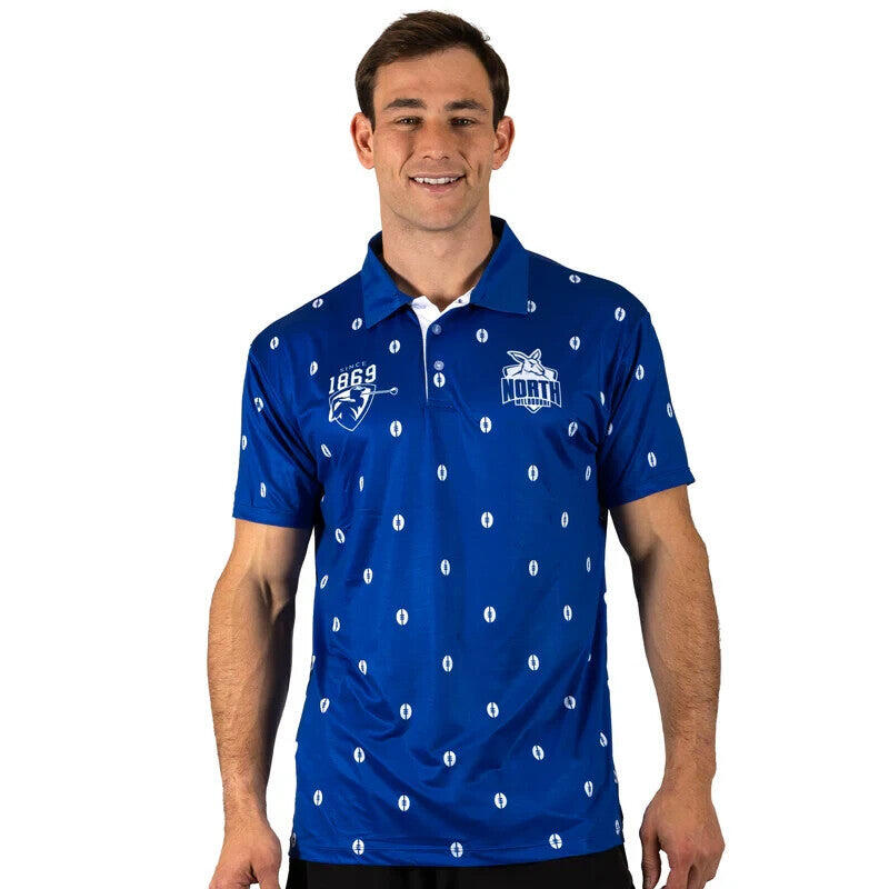 AFL 'Mulligan' Golf Polo - North Melbourne Kangaroos - Adult - Mens - Polo