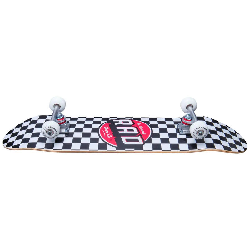 Skateboard Rad Checker Stripe 8"