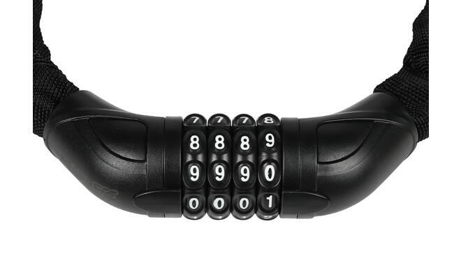 Cadenas à chaîne Ø5.5mm/90cm cadenas à combinaison noir 3/4