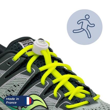 Lacets Élastiques Course Running Confort Optimal en Silicone - noir