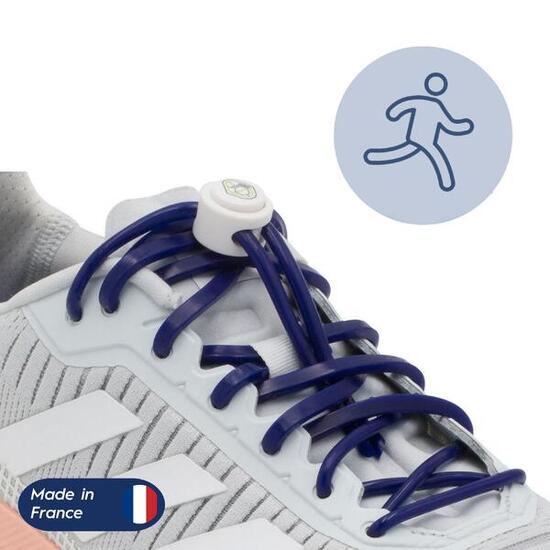 Lacets Élastiques Course Running Confort Optimal en Silicone - bleu marine
