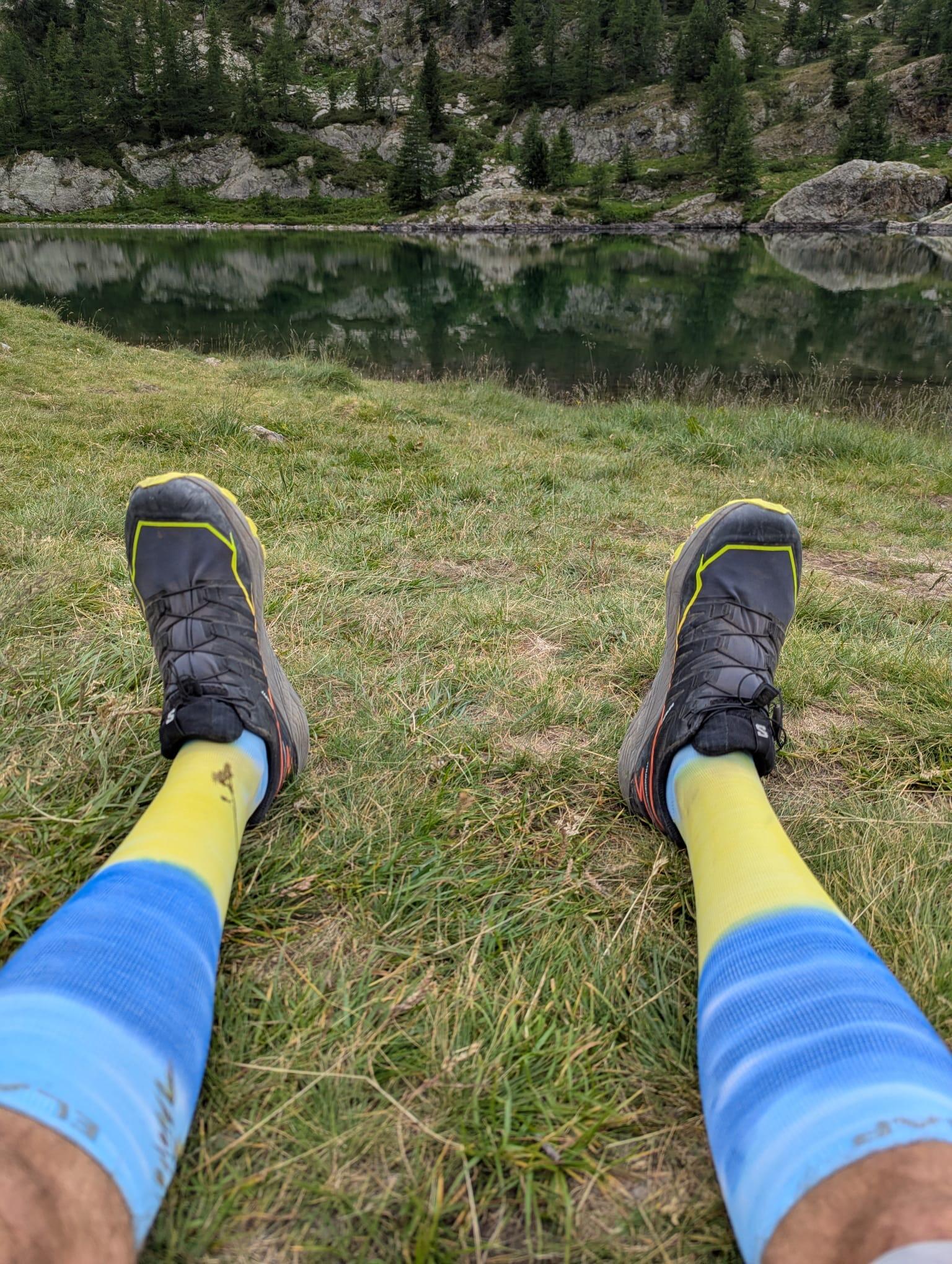 Chaussettes de compression hautes - Running, course, vélo et sports - Tie & dye 6/7
