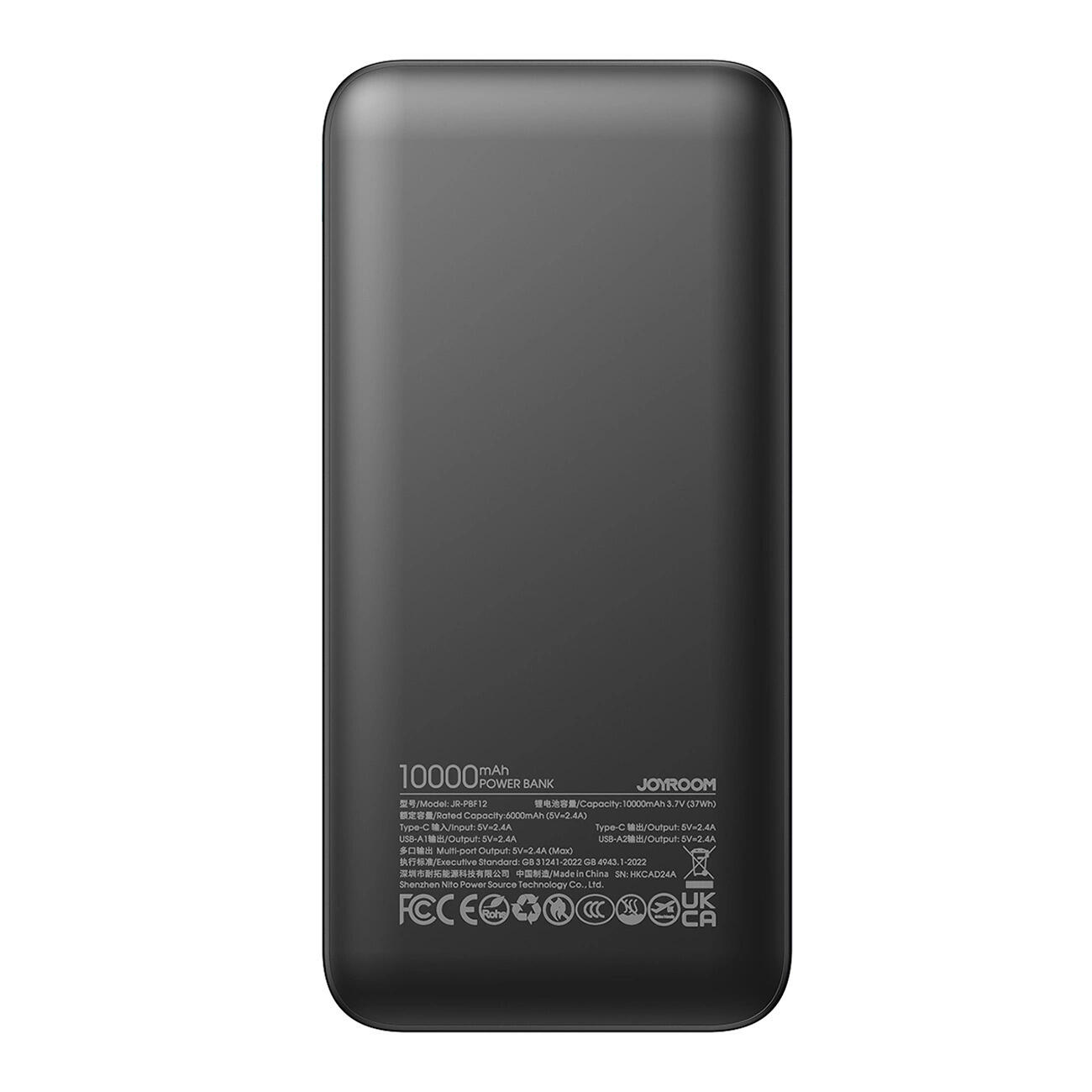 Bateria externa Joyroom 10000mAh 2.4A 2x USB-A 1x USB-C 3/6