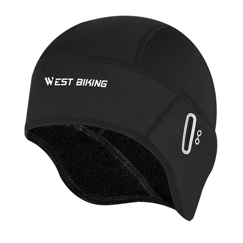 West Biking - Bonnet Coupe Vent Polaire Avec Trous Pour Lunettes Noir - Bonnet - Noir - Taille Unique - Decathlon