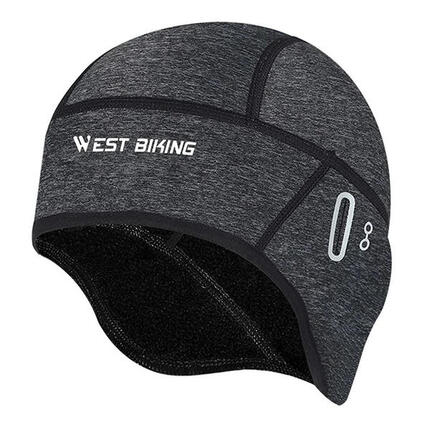 Bonnet Coupe Vent Polaire avec Trous pour Lunettes Gris