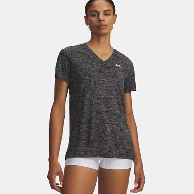 Under armour ua tech™ twist dames t-shirt black and white
