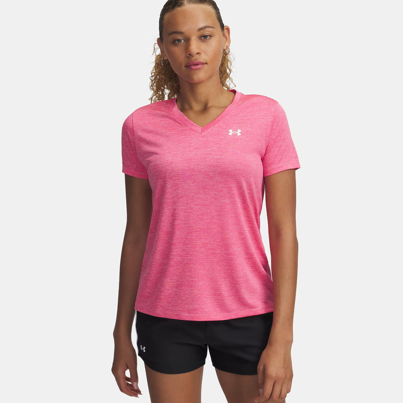 Under Armour - T-shirt Ua tech™ Twist Pour Femme Under Armour Rose - T-shirt Manches Courtes - Rose - Decathlon