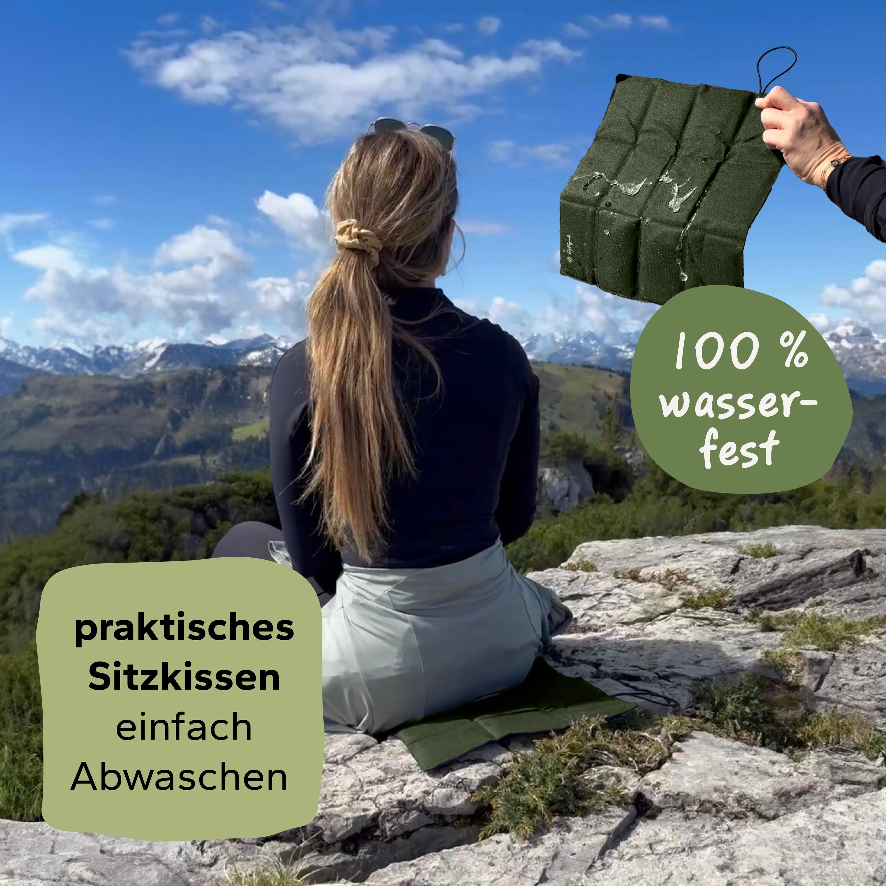 Outdoor Sitzkissen (Burgund) inkl. Tasche - Ultraleicht & faltbar für Unterwegs 6/8