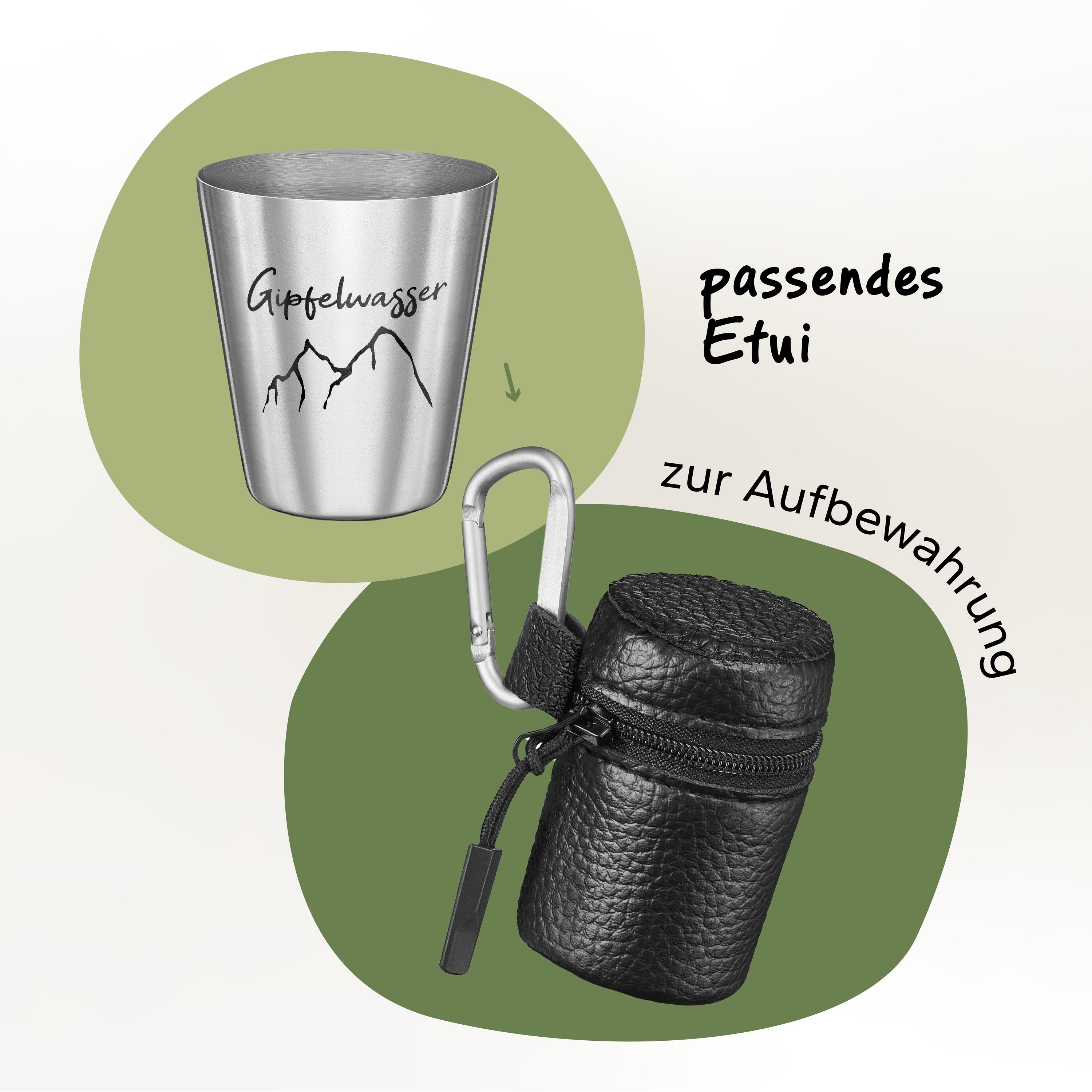 Gipfelwasser Stamperl inkl. Etui - Federleicht & Praktisch für unterwegs 2/9
