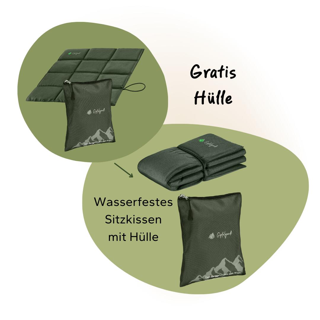 Outdoor Sitzkissen (Khaki) inkl. Tasche - Ultraleicht & faltbar für Unterwegs 3/9
