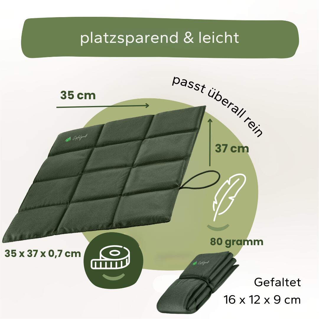 Outdoor Sitzkissen (Khaki) inkl. Tasche - Ultraleicht & faltbar für Unterwegs 2/9