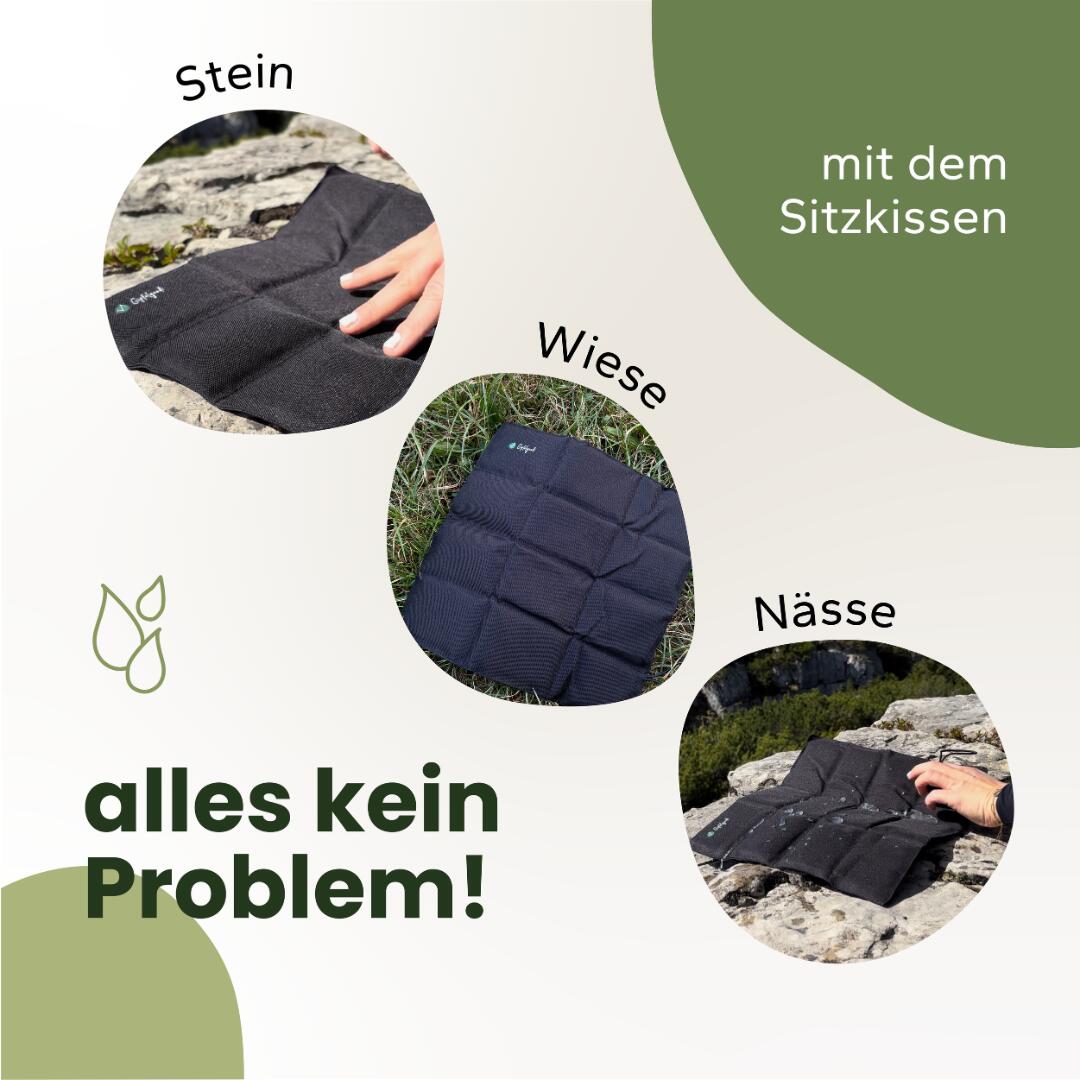 Outdoor Sitzkissen (Khaki) inkl. Tasche - Ultraleicht & faltbar für Unterwegs 5/9