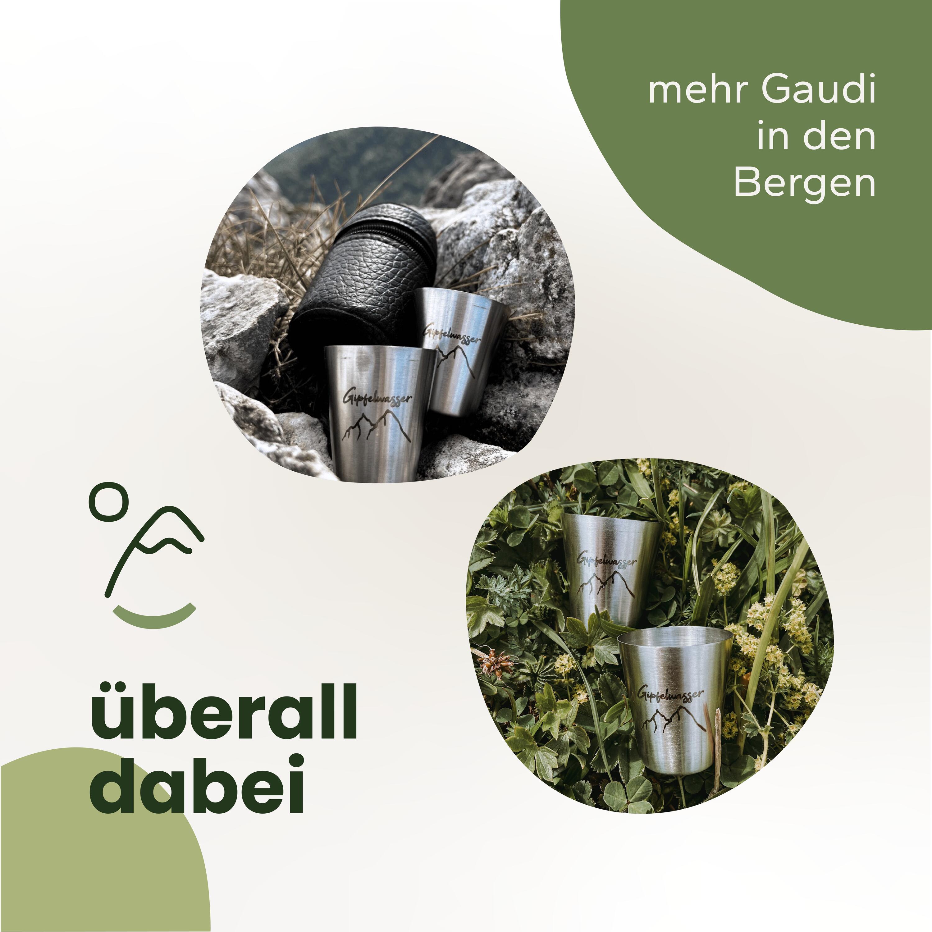 Gipfelwasser Stamperl inkl. Etui - Federleicht & Praktisch für unterwegs 7/9