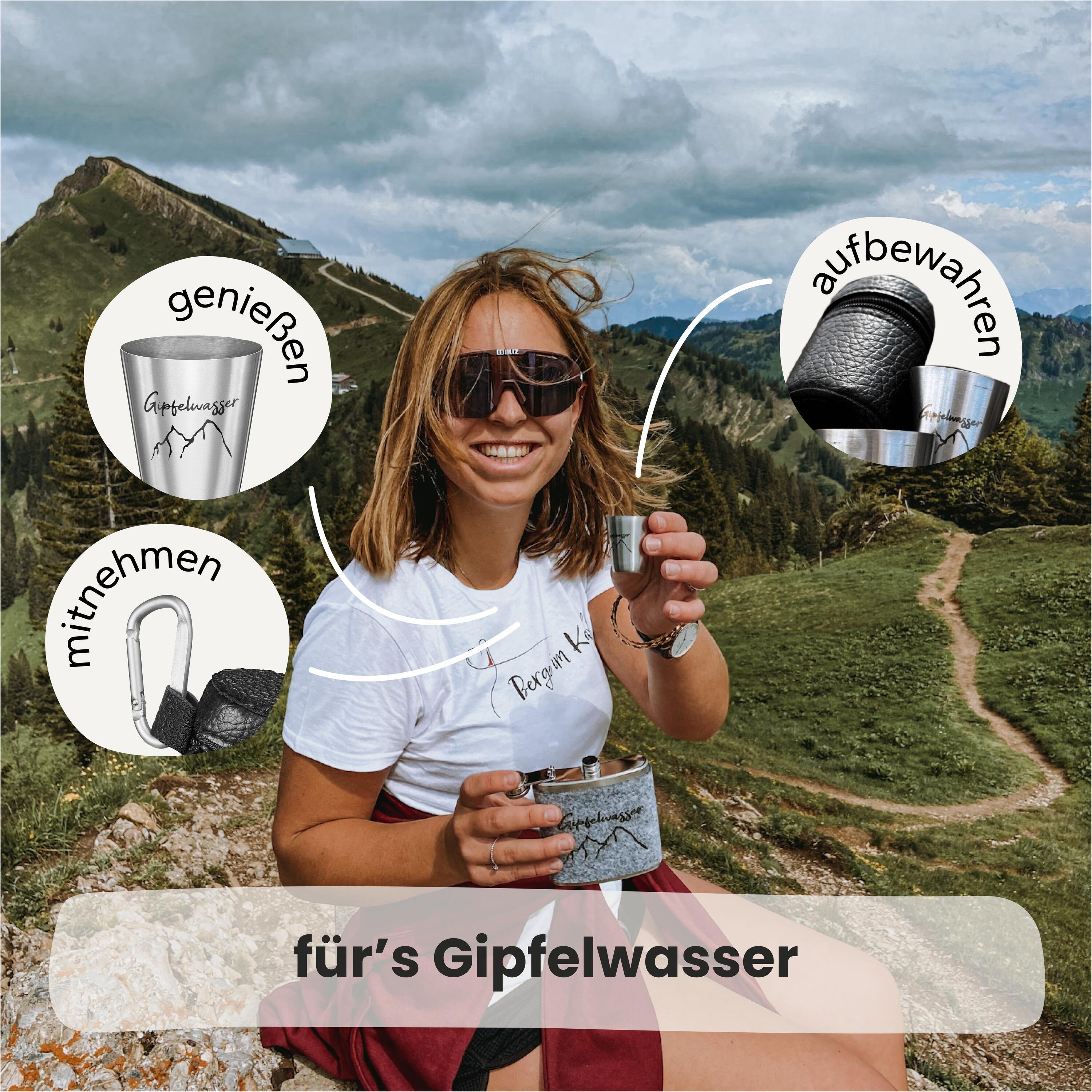 Gipfelwasser Stamperl inkl. Etui - Federleicht & Praktisch für unterwegs 4/9