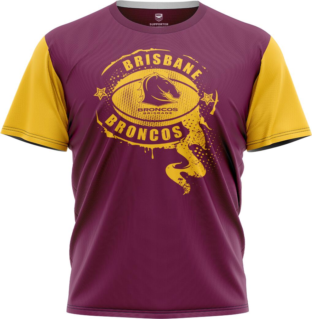 NRL Kids 'Preston' Tee Shirt - Brisbane Broncos - Baby Child T-Shirt