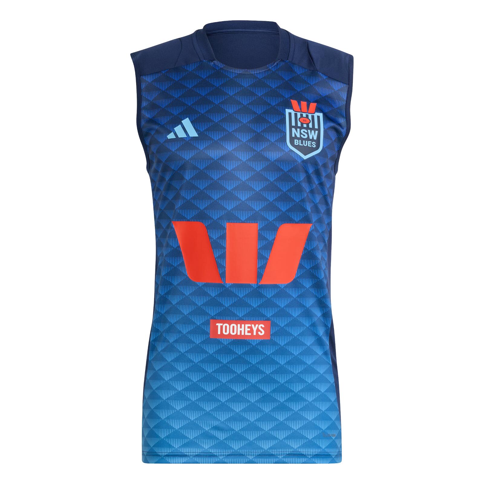 NRL 2025 Training Singlet - New South Wales Blues - NSW - Mens - Dark Blue
