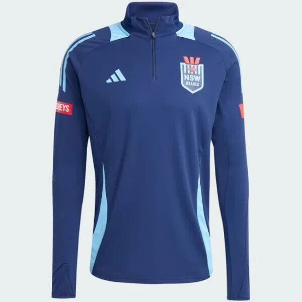NRL 2025 Qtr Zip Training Top - New South Wales Blues - NSW - Adult - Mens
