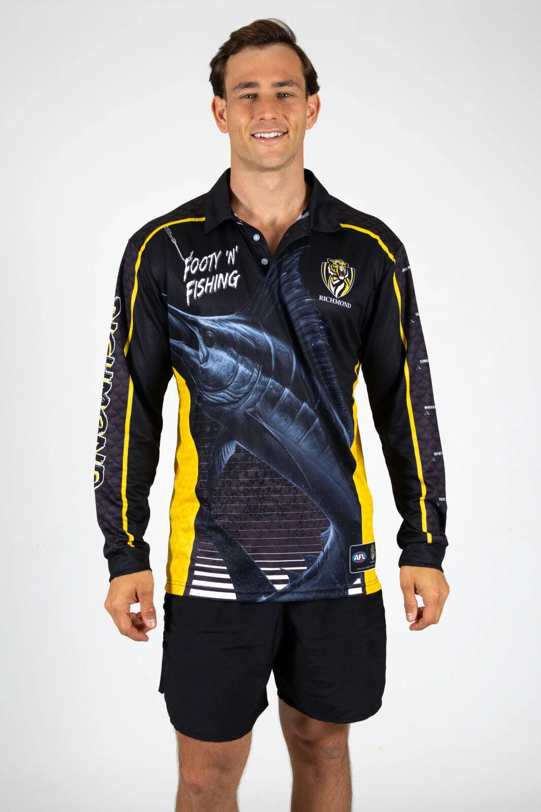 AFL Footy 'n' Fishing Shirt - Richmond Tigers - Youth - Polo