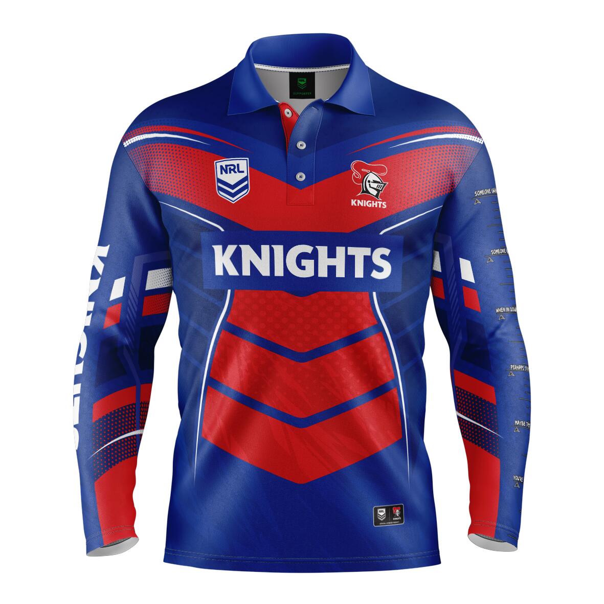 NRL 'Cyber' Fishing Shirt - Newcastle Knights - Adult - Mens - Polo