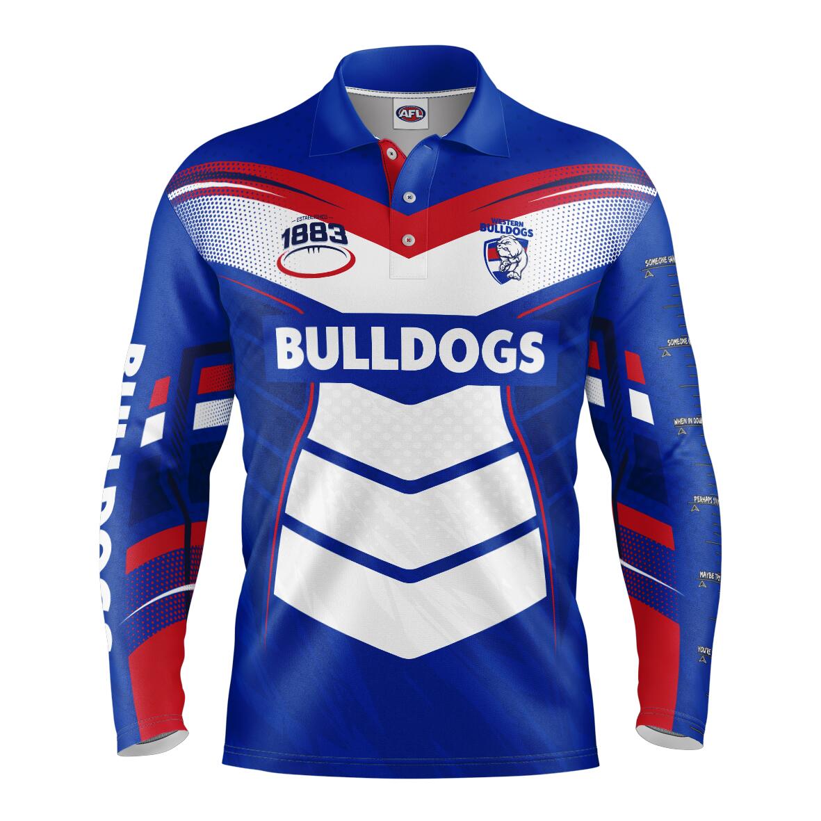 AFL 'Cyber' Fishing Shirt - Western Bulldogs - Adult - Mens - Polo