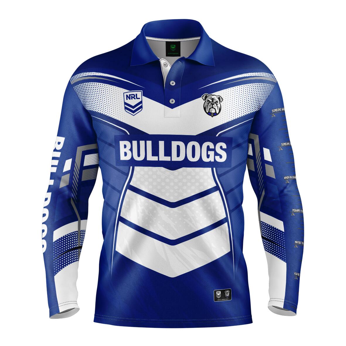 NRL 'Cyber' Fishing Shirt - Canterbury Bulldogs - Adult - Mens - Polo