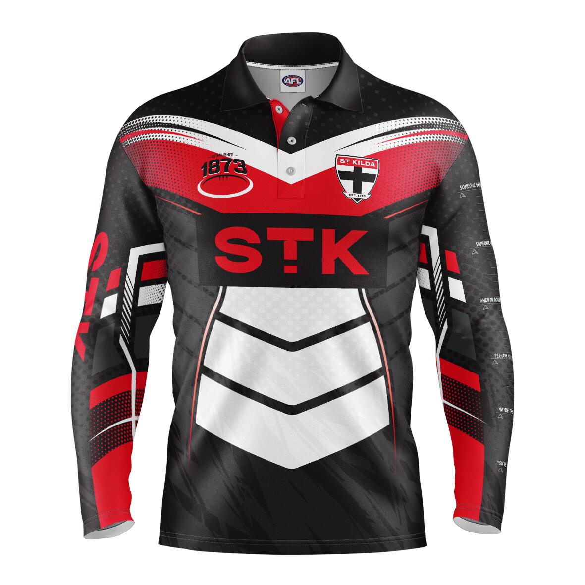 AFL 'Cyber' Fishing Shirt - St Kilda Saints - Adult - Mens - Polo