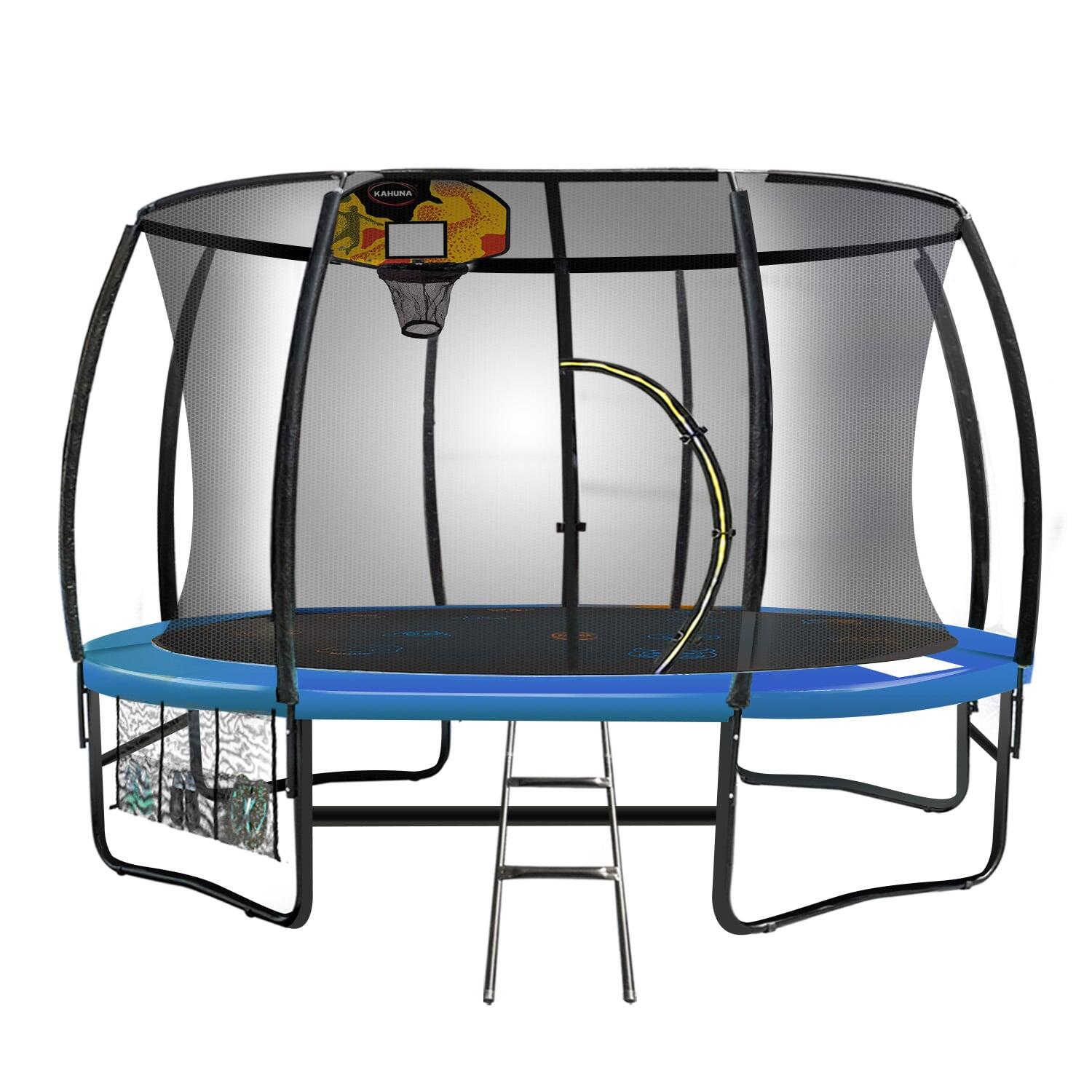 Kahuna Pro Trampoline with Mat, Reversible Pad, Basketball Set
