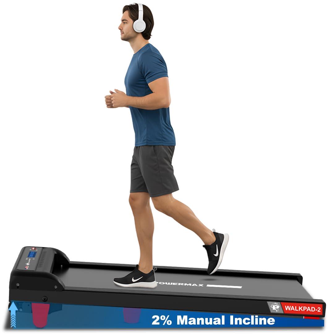 Powermax Fitness Walkpad-2 Under-Desk Treadmill for Home Use, 4.0 HP Motor, 2% Manual Incline, 130kg Weight Capacity-picture-24