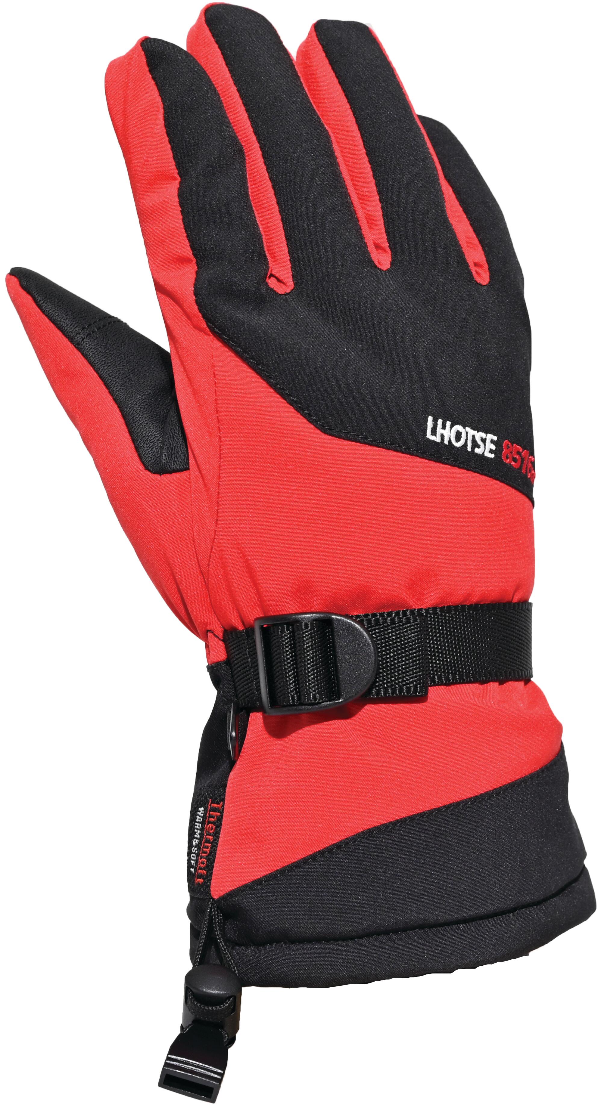 Gants de ski pour enfant - BINIOU - NOIR/ROUGE - 10A 1/2