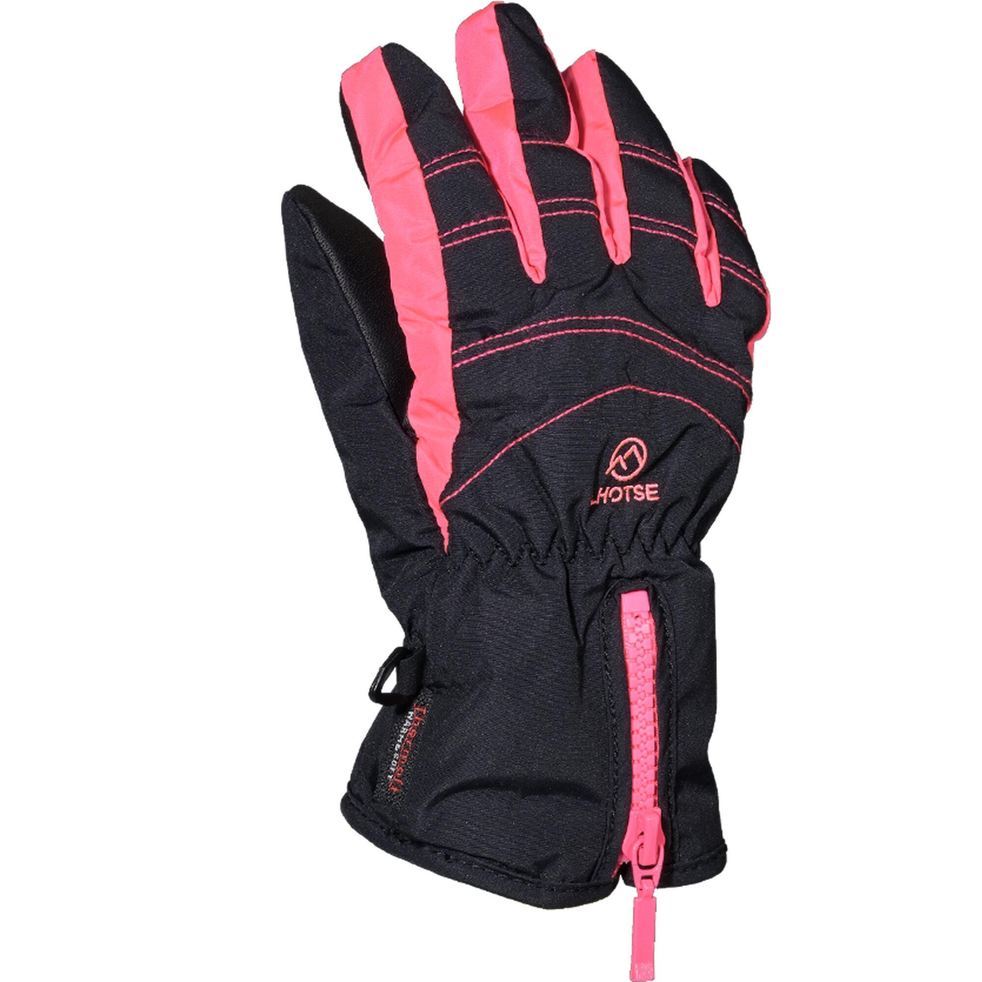 Lhotse - Gants De Ski Pour Enfant - Orgue - Noir/rose - 14a - Gants - Noir|rose - 12 À 14 Ans - Decathlon