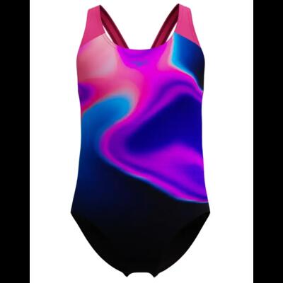 Speedo meisjes badpak sprint splashback zwart/roze