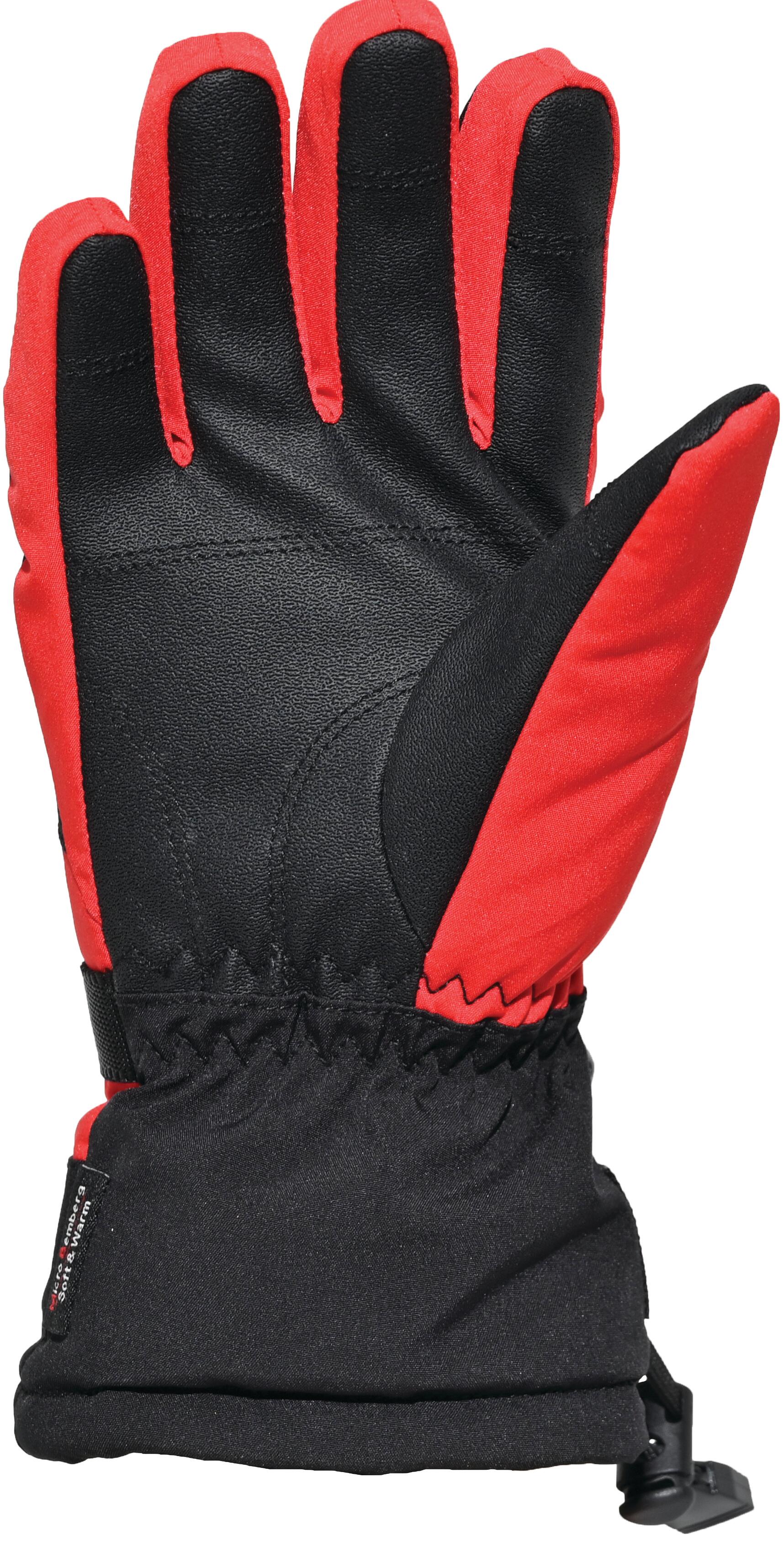 Gants de ski pour enfant - BINIOU - NOIR/ROUGE - 10A 2/2