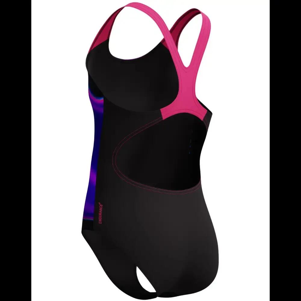 Maillot de bain fille Speedo Sprint Splashback noir/rose 4/5