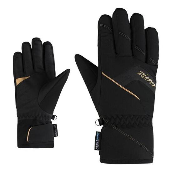 ZIENER gants de ski KARION - BLACK GOLD ART