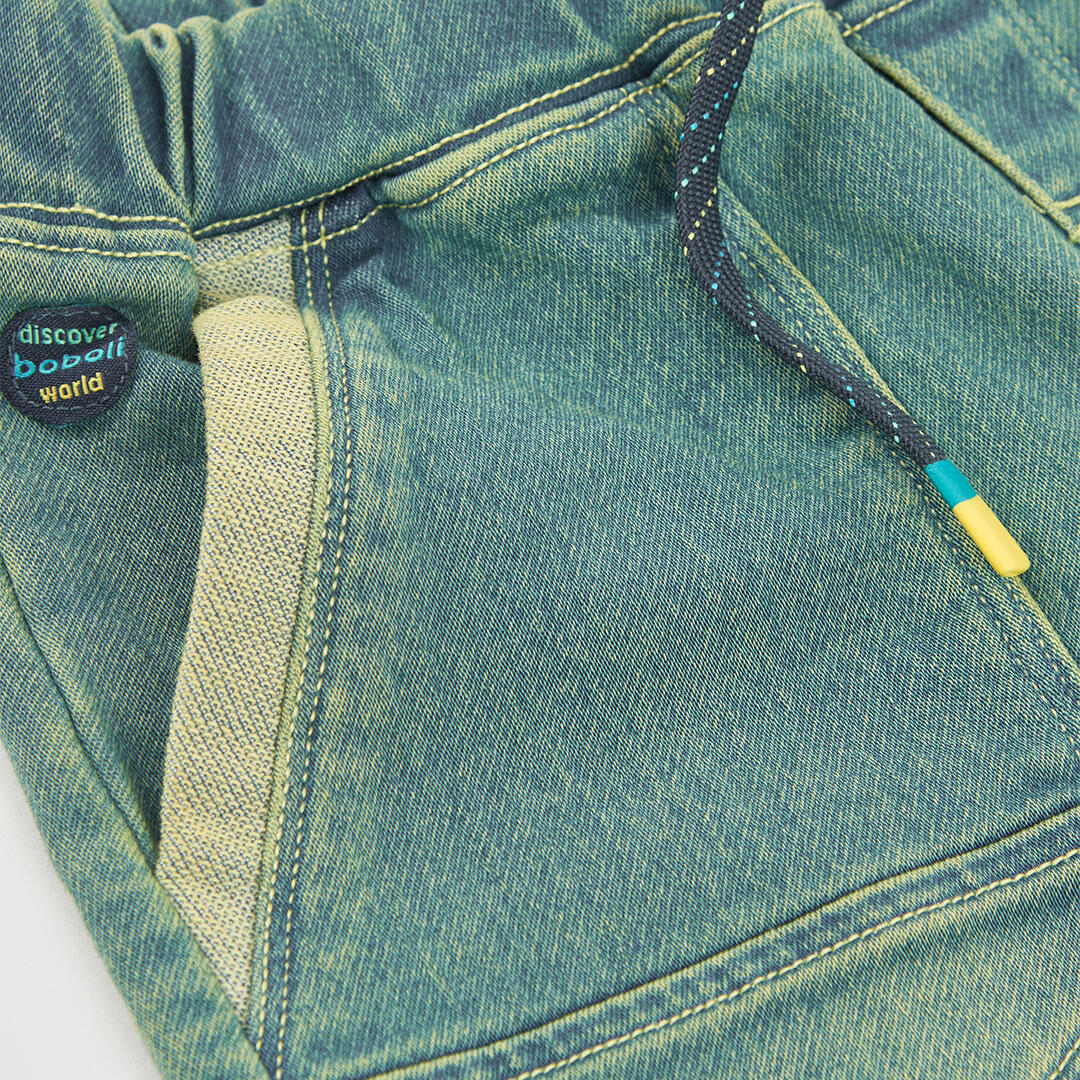 Bermudas de verano de tenis kids niño boboli azul 3/4