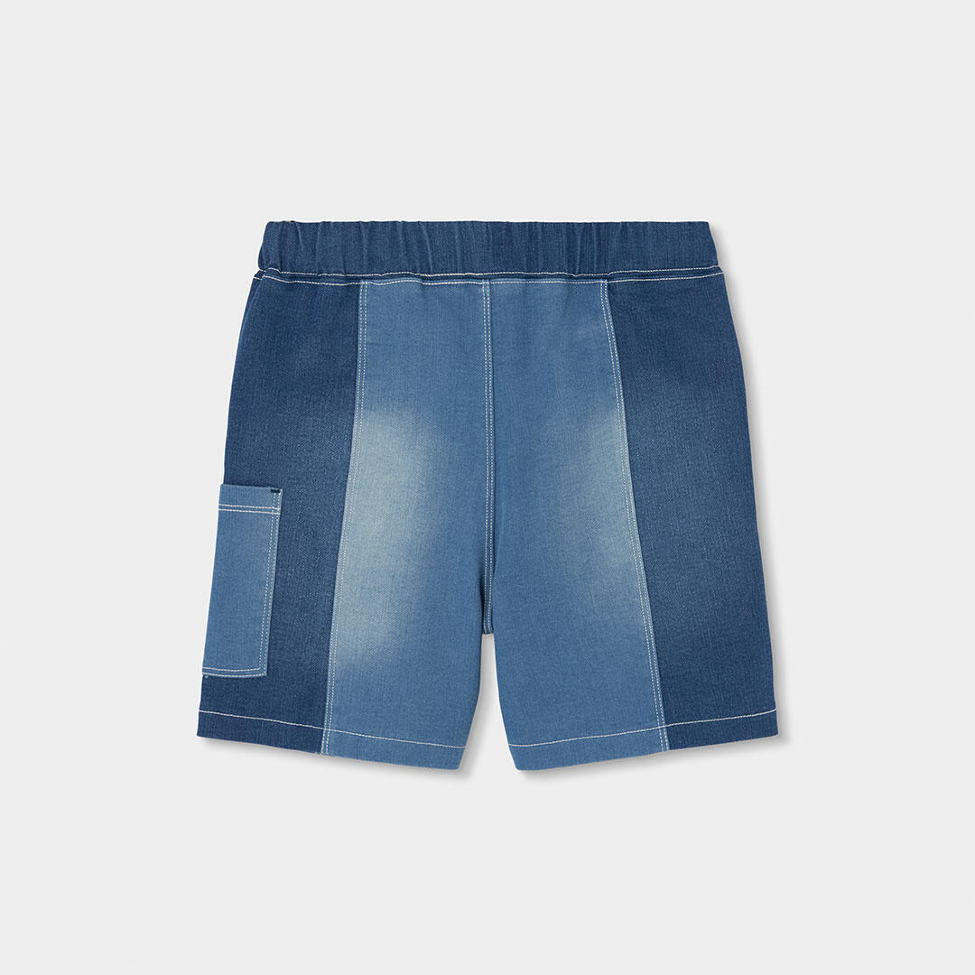 Bermudas de verano de tenis kids niño boboli azul 2/4