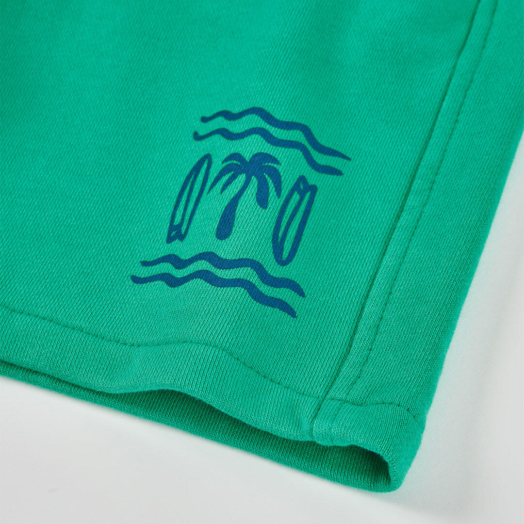 Bermudas de verano de tenis kids niño boboli verde 4/4