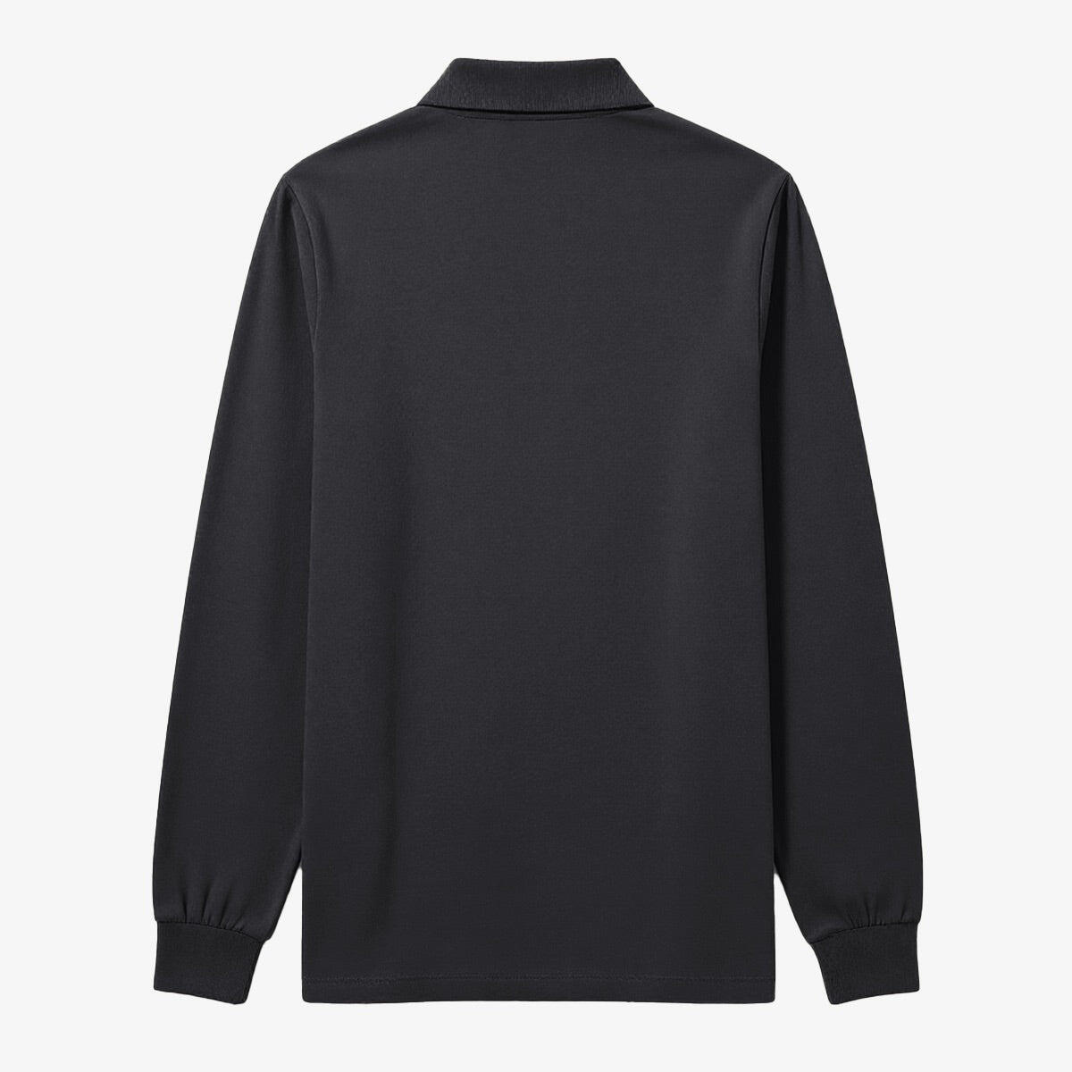 Polo a maniche lunghe, maglia piqué tinta unita 2/3