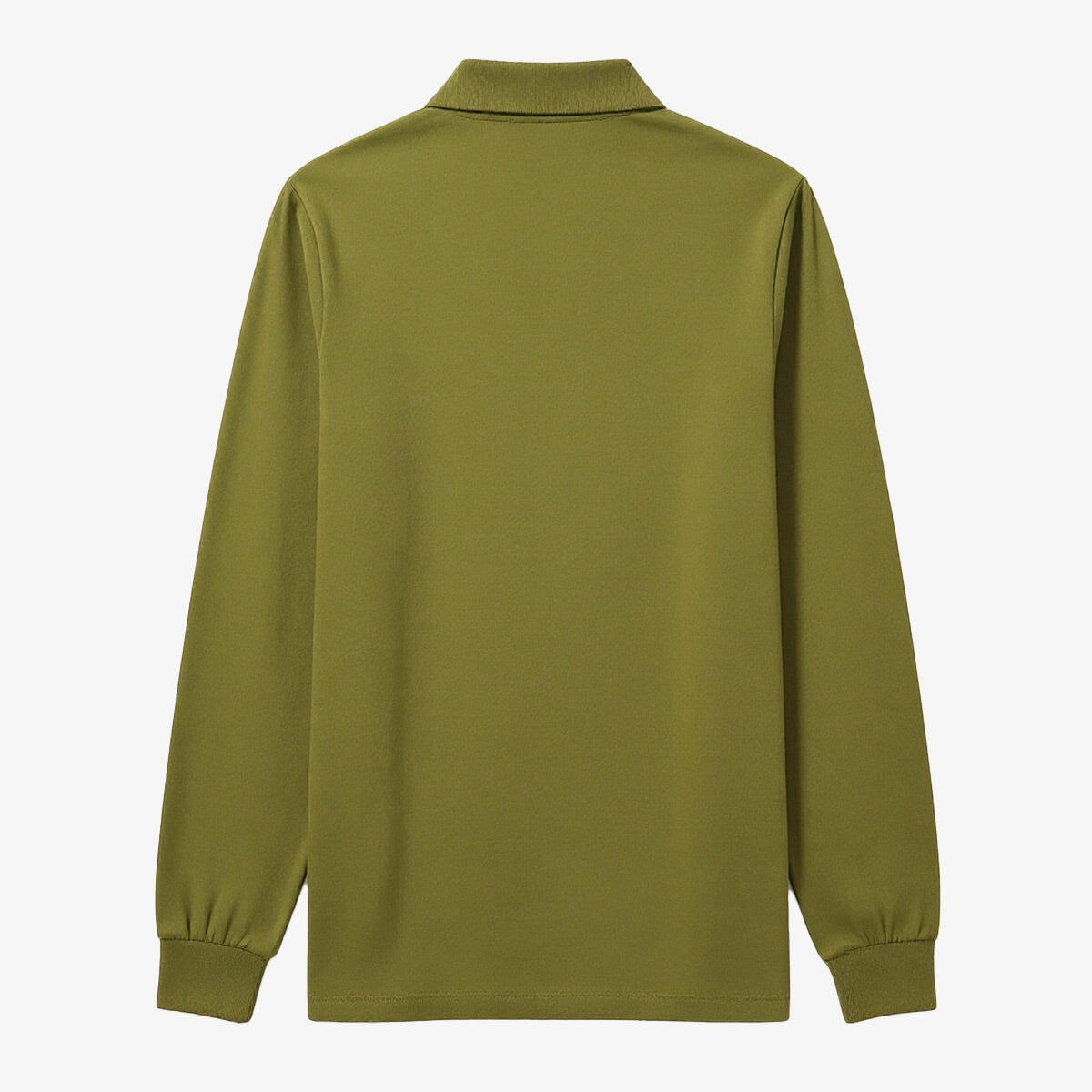 Polo a maniche lunghe, maglia piqué tinta unita 2/3