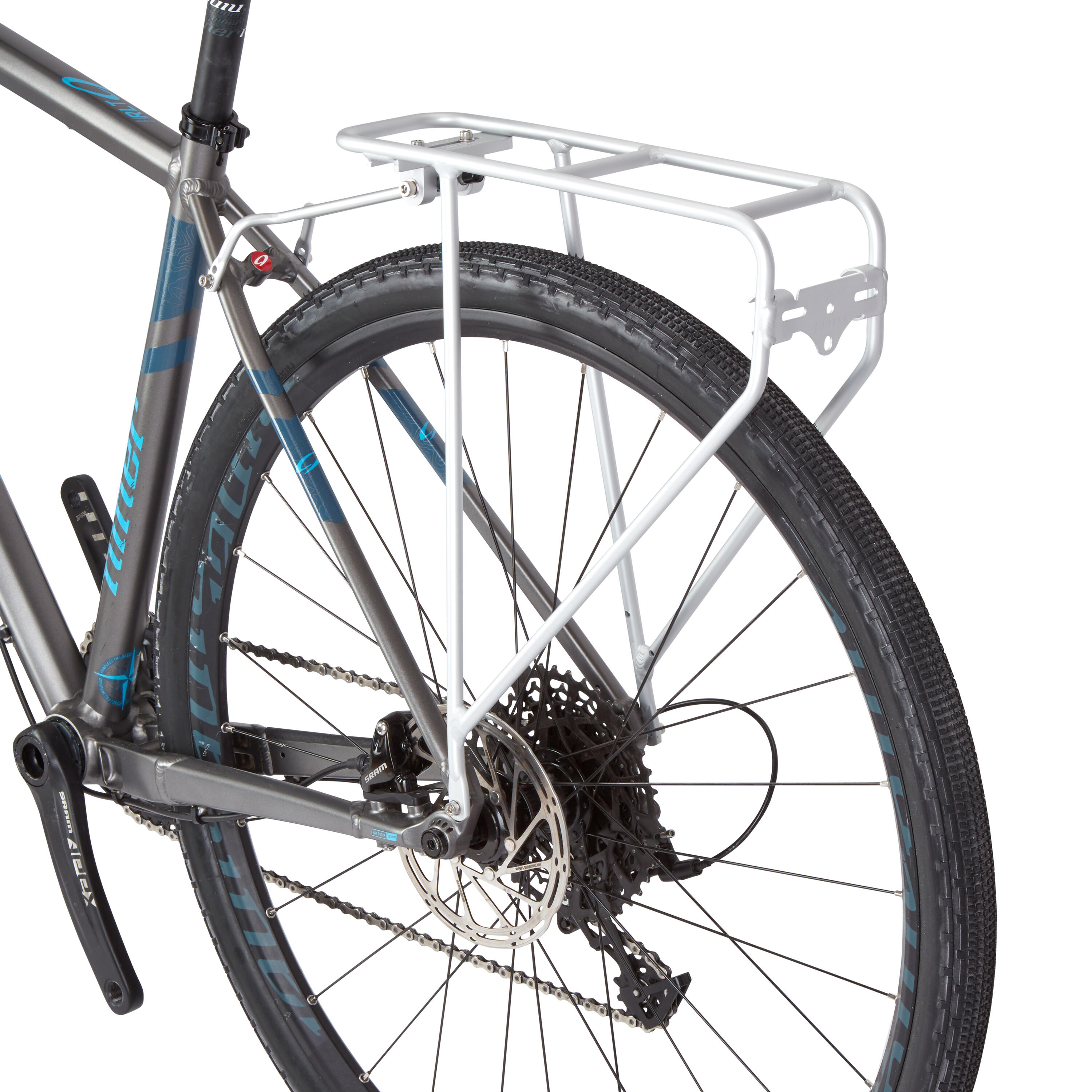 Ultralight Rear Rack Tour Ultralite Rear Rack - Silver - 26-700c | Decathlon