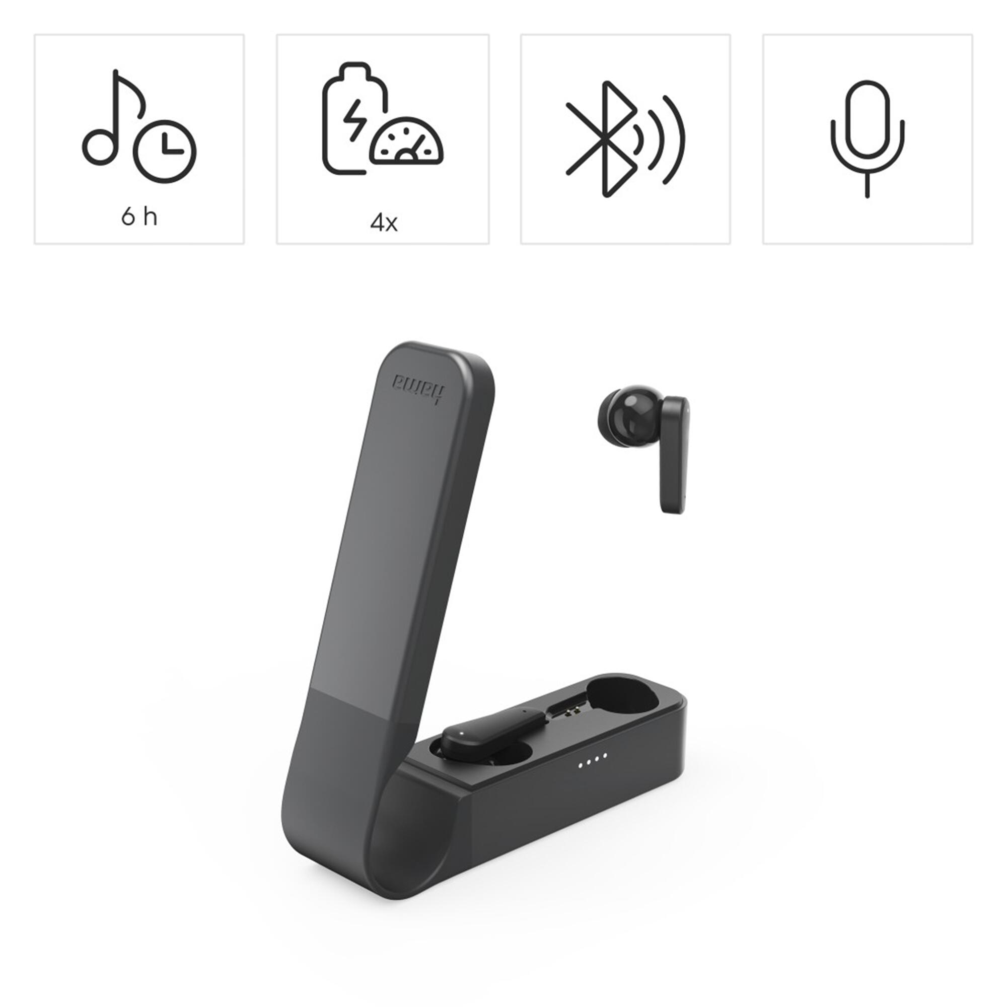 HAMA Bluetooth®-Kopfhörer Spirit Pocket II, TWS In-Ear, Schwarz 2/6